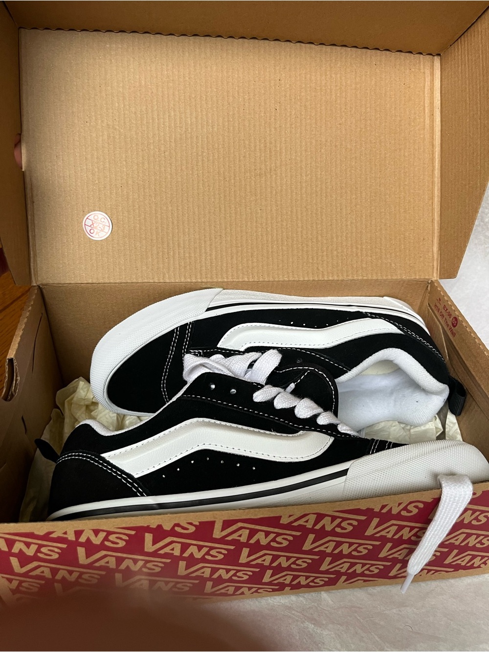Vans Black and White Knu Skool Women's Sneakers